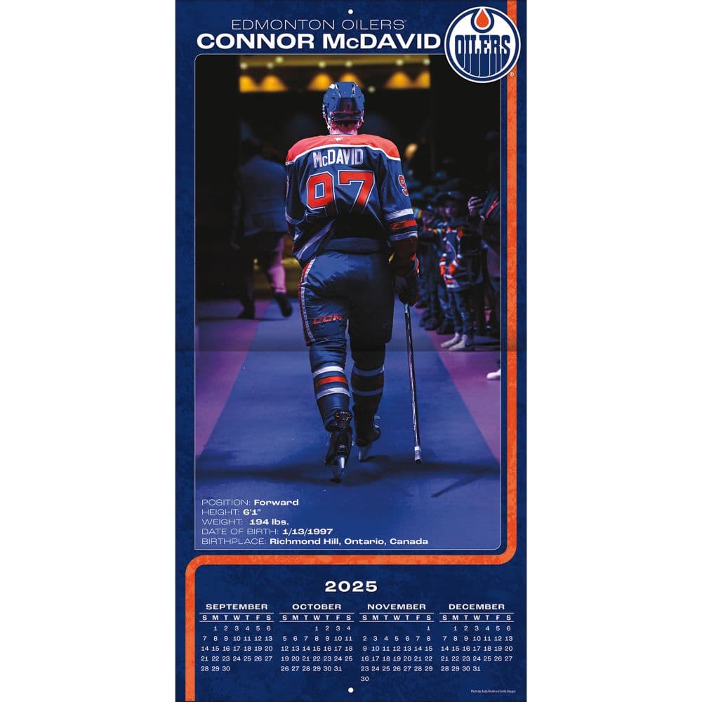 NHL Connor McDavid 2026 Wall Calendar Second Alternate Image