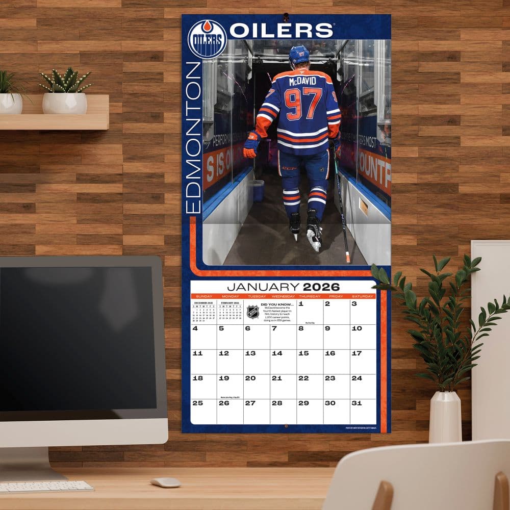 NHL Connor McDavid 2026 Wall Calendar Fifth Alternate Image