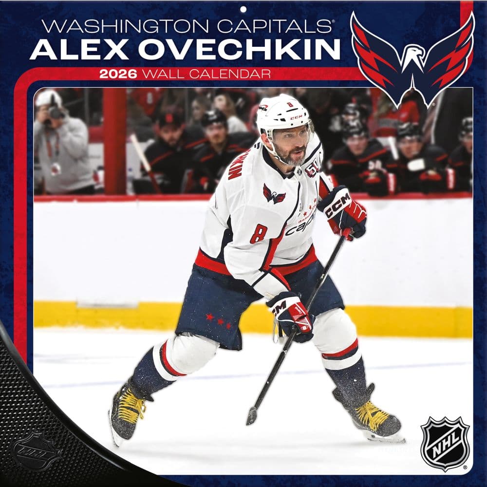 NHL Alex Ovechkin 2026 Wall Calendar Main Product Image