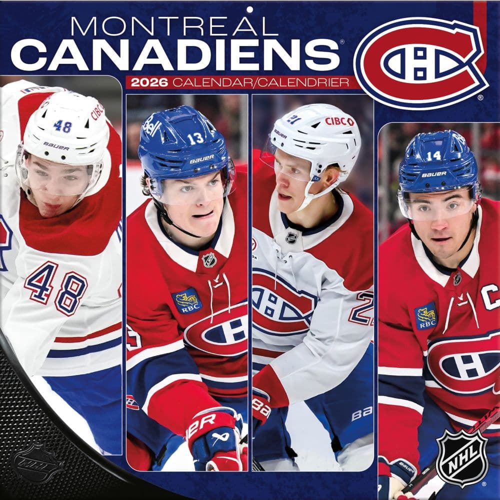 NHL Montreal Canadiens Bilingual 2026 Wall Calendar Main Product Image