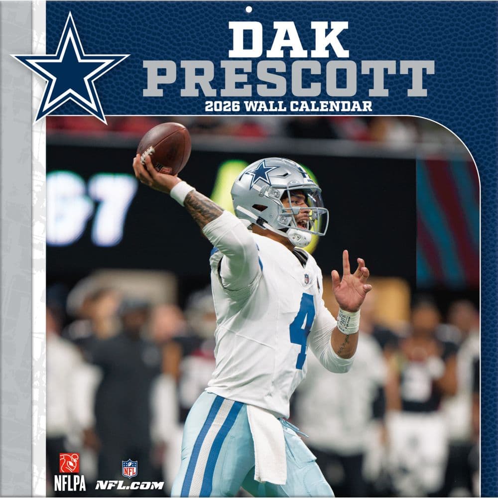 NFL Dak Prescott 2026 Wall Calendar Main Product Image