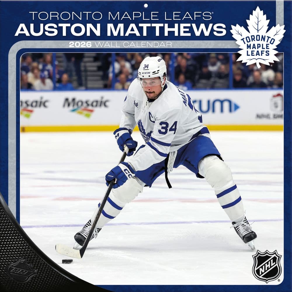 NHL Auston Matthews 2026 Wall Calendar Main Product Image