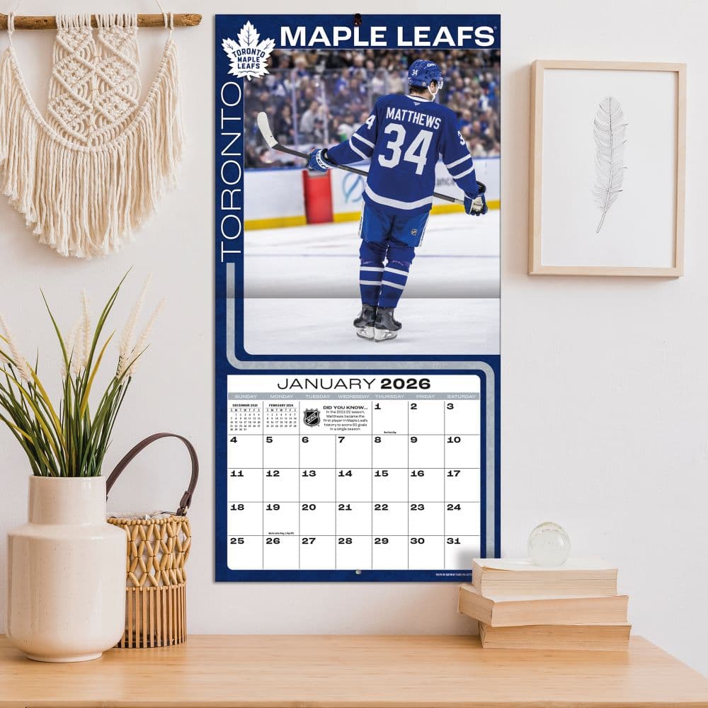 NHL Auston Matthews 2026 Wall Calendar Fourth Alternate Image