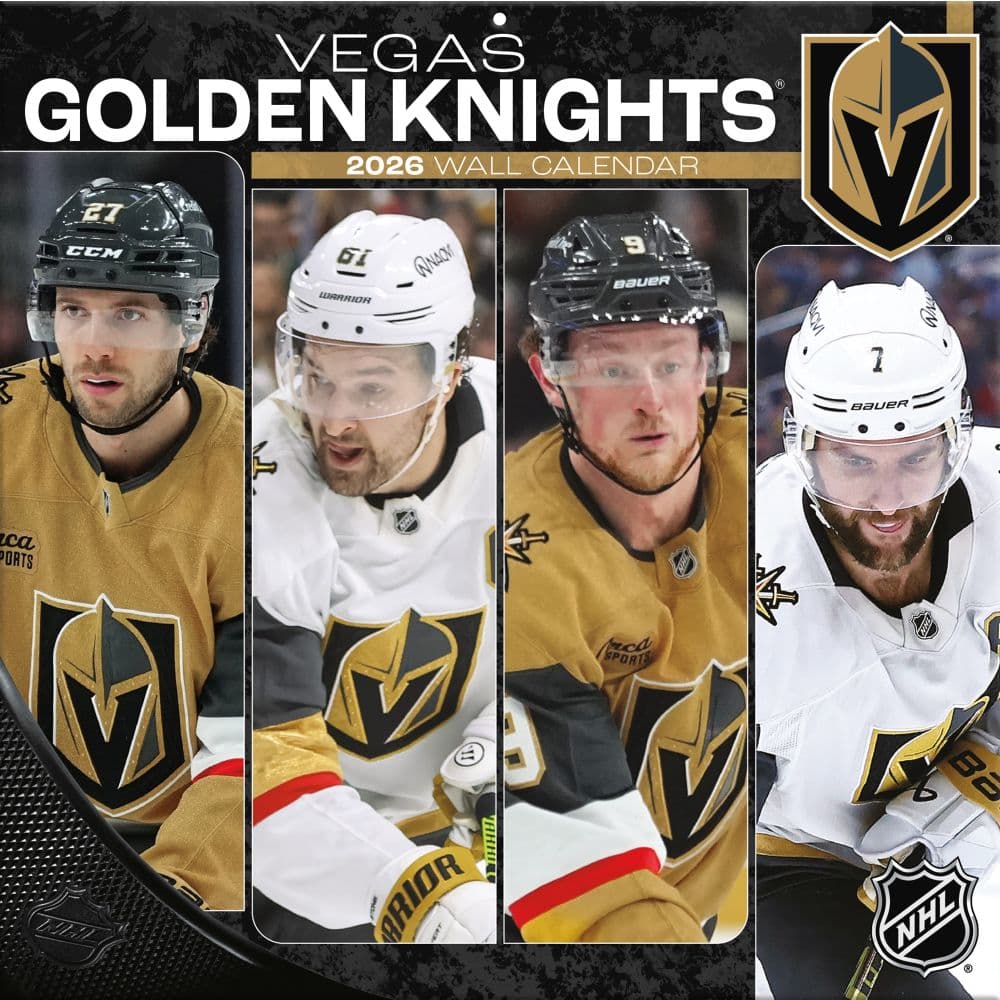 NHL Vegas Golden Knights 2026 Wall Calendar Main Product Image