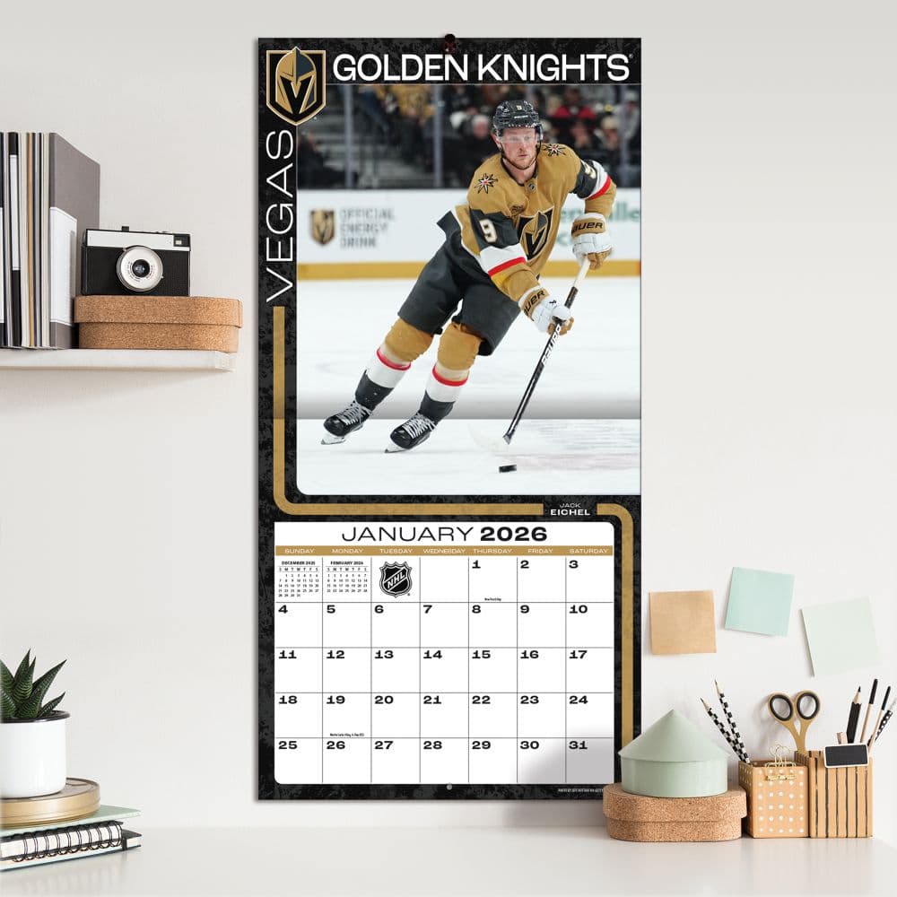 NHL Vegas Golden Knights 2026 Wall Calendar Fourth Alternate Image