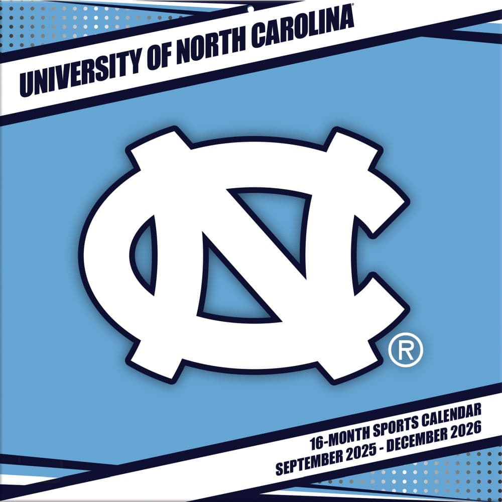NCAA University of North Carolina Tar Heels 2026 Wall Calendar Main Product Image