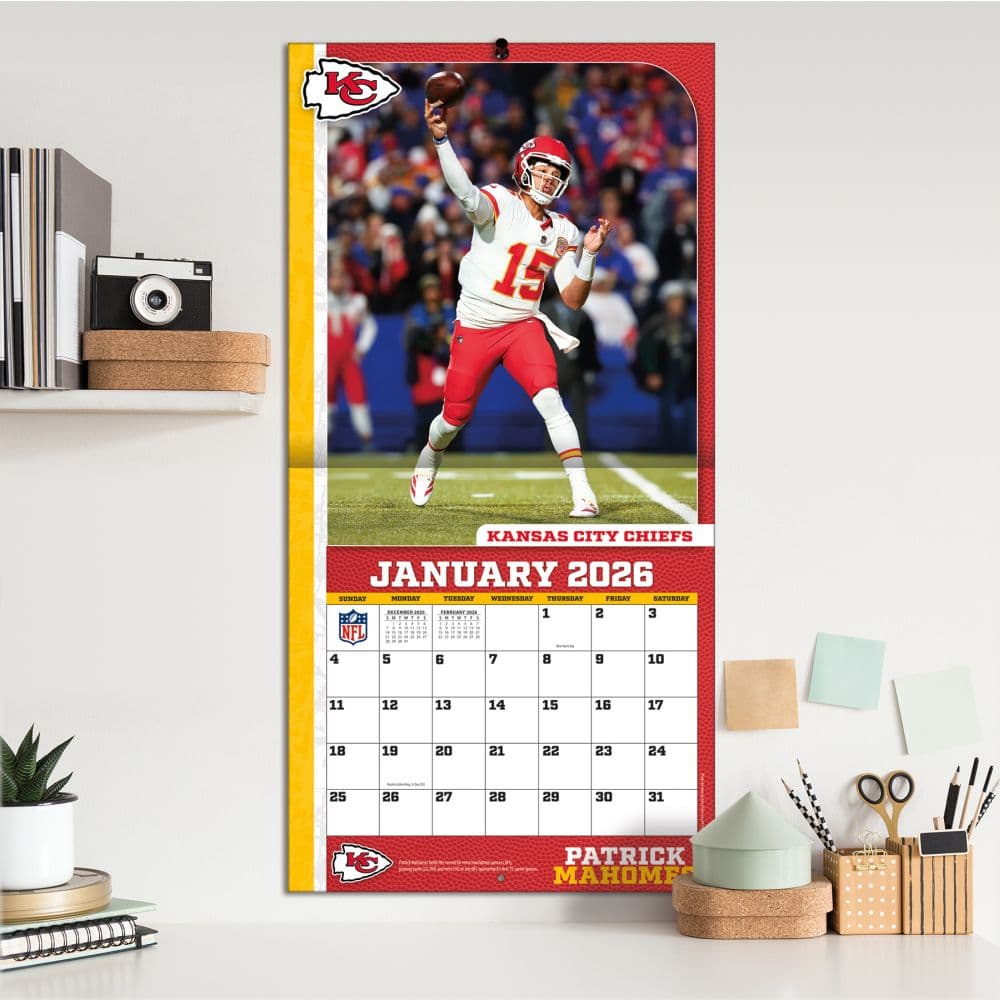 NFL Patrick Mahomes 2026 Wall Calendar Fifth Alternate Image
