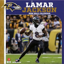 image NFL Lamar Jackson 2026 Wall Calendar Main Product Image