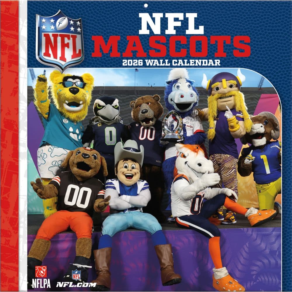 NFL Mascots 2026 Wall Calendar Main Product Image