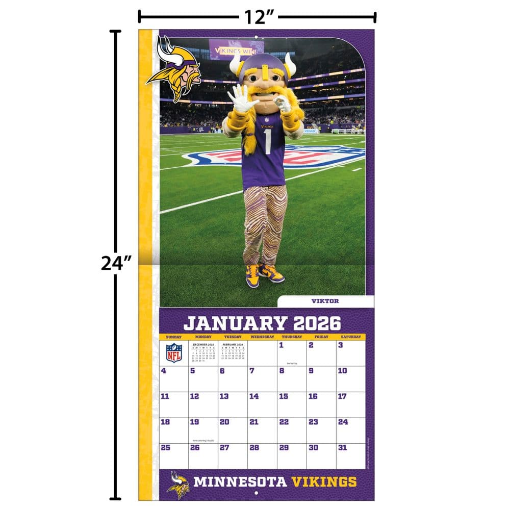 NFL Mascots 2026 Wall Calendar Fourth Alternate Image