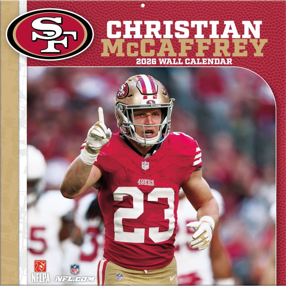 NFL Christian McCaffrey 2026 Wall Calendar Main Product Image