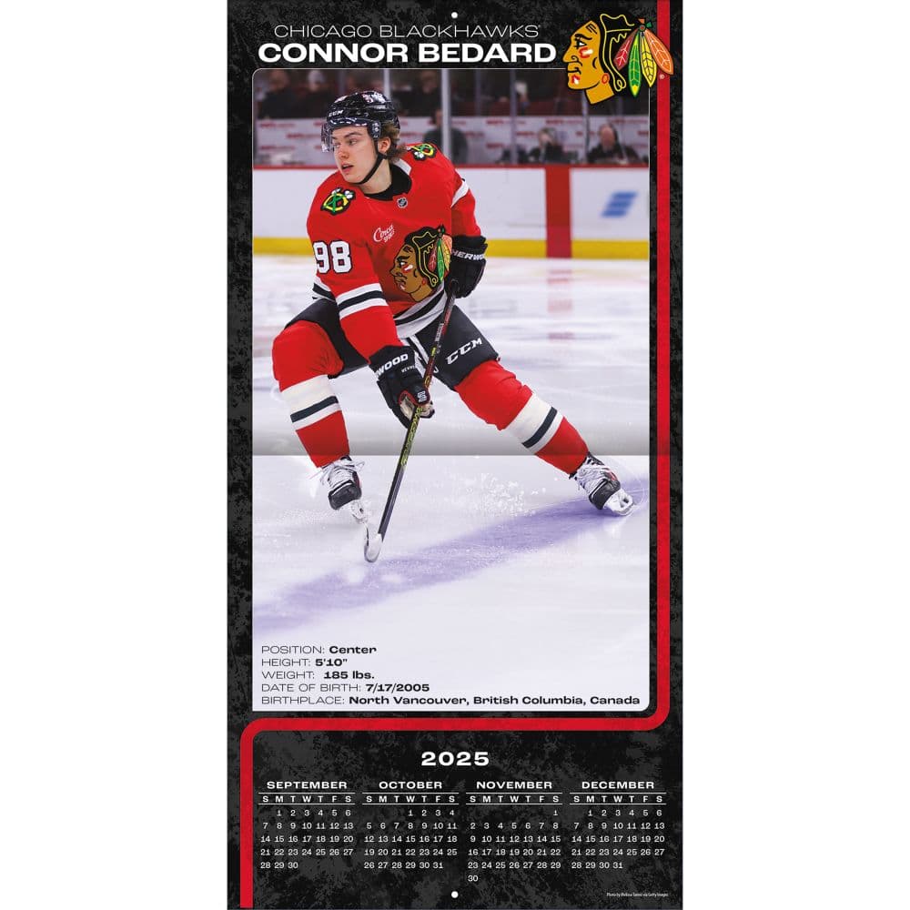 NHL Connor Bedard 2026 Wall Calendar First Alternate Image