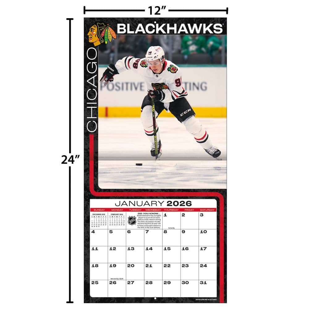 NHL Connor Bedard 2026 Wall Calendar Fifth Alternate Image