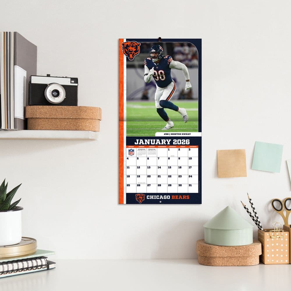 NFL Chicago Bears 2026 Mini Wall Calendar Fifth Alternate Image