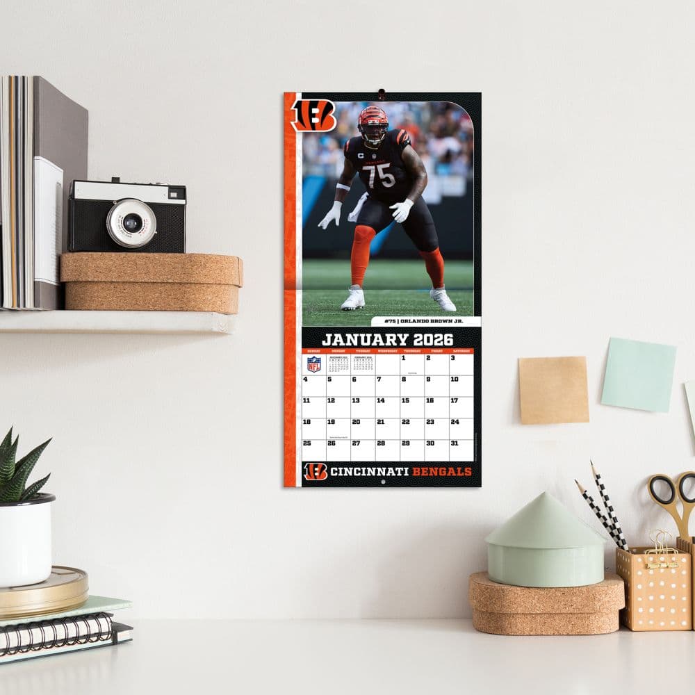NFL Cincinnati Bengals 2026 Mini Wall Calendar Fifth Alternate Image