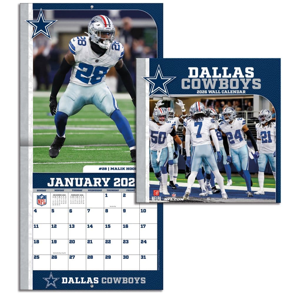 NFL Dallas Cowboys 2026 Mini Wall Calendar Fourth Alternate Image