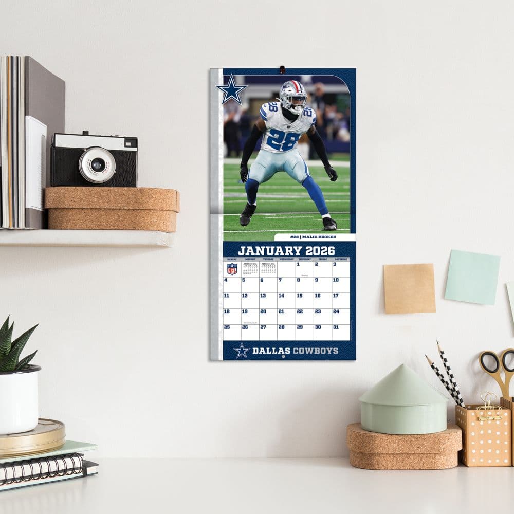 NFL Dallas Cowboys 2026 Mini Wall Calendar Fifth Alternate Image