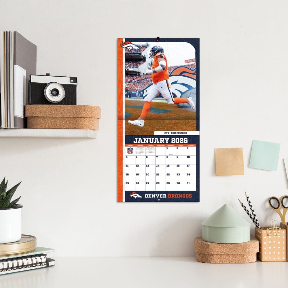 NFL Denver Broncos 2026 Mini Wall Calendar Fifth Alternate Image