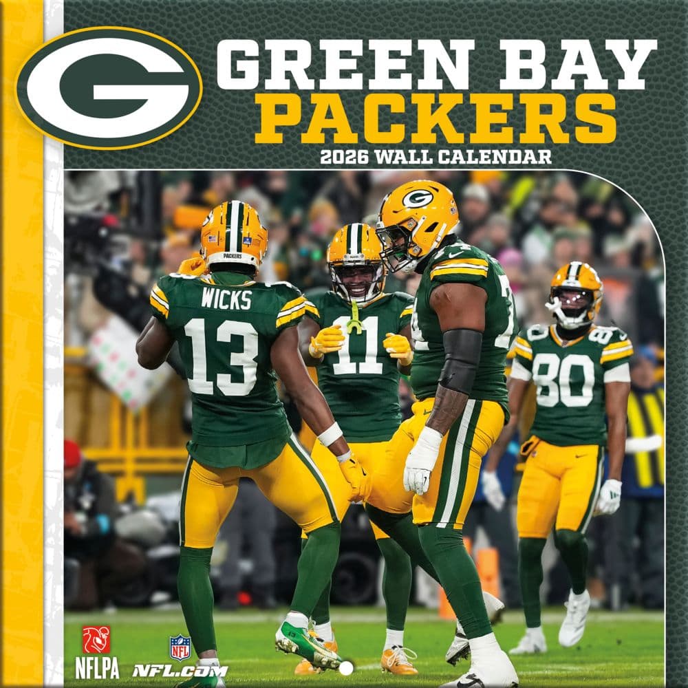 NFL Green Bay Packers 2026 Mini Wall Calendar Main Product Image