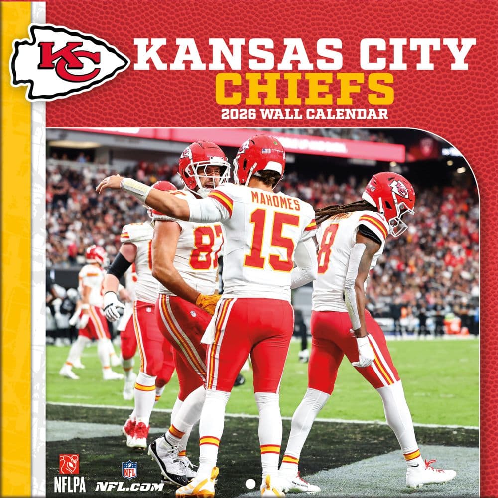 NFL Kansas City Chiefs 2026 Mini Wall Calendar Main Product Image