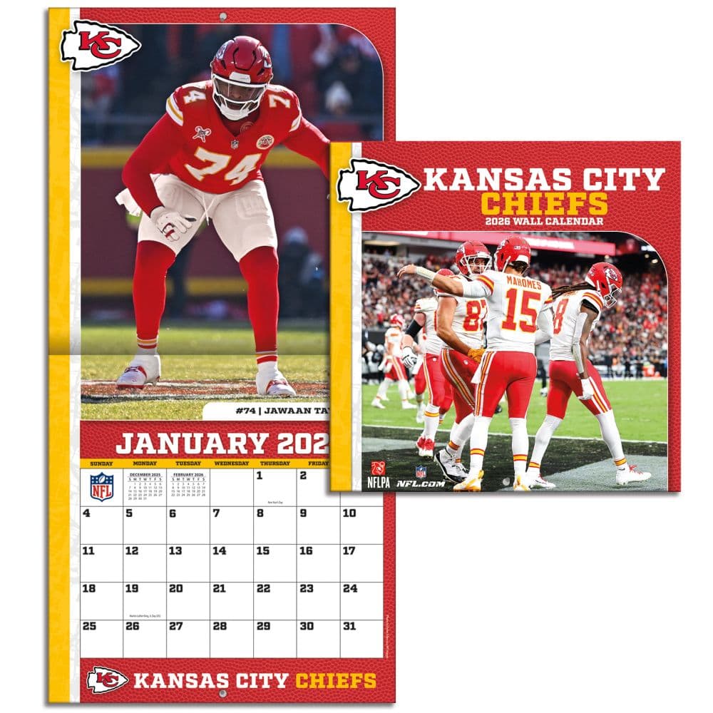 NFL Kansas City Chiefs 2026 Mini Wall Calendar Fourth Alternate Image
