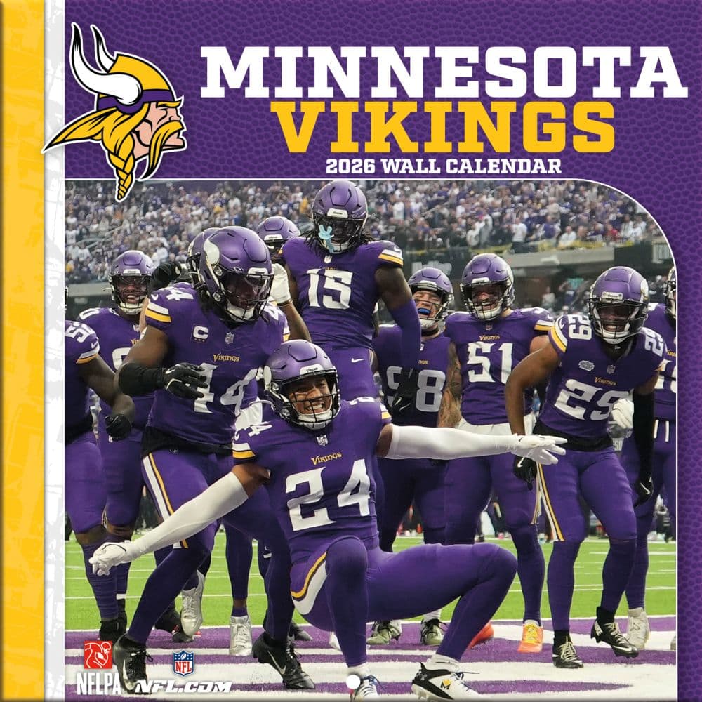 NFL Minnesota Vikings 2026 Mini Wall Calendar Main Product Image