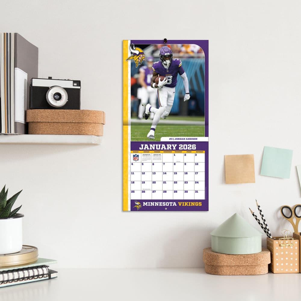NFL Minnesota Vikings 2026 Mini Wall Calendar Fifth Alternate Image