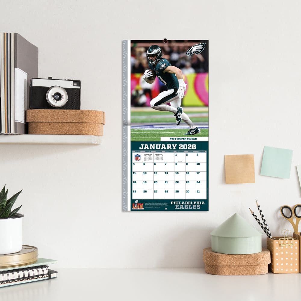NFL Philadelphia Eagles 2026 Mini Wall Calendar Fifth Alternate Image