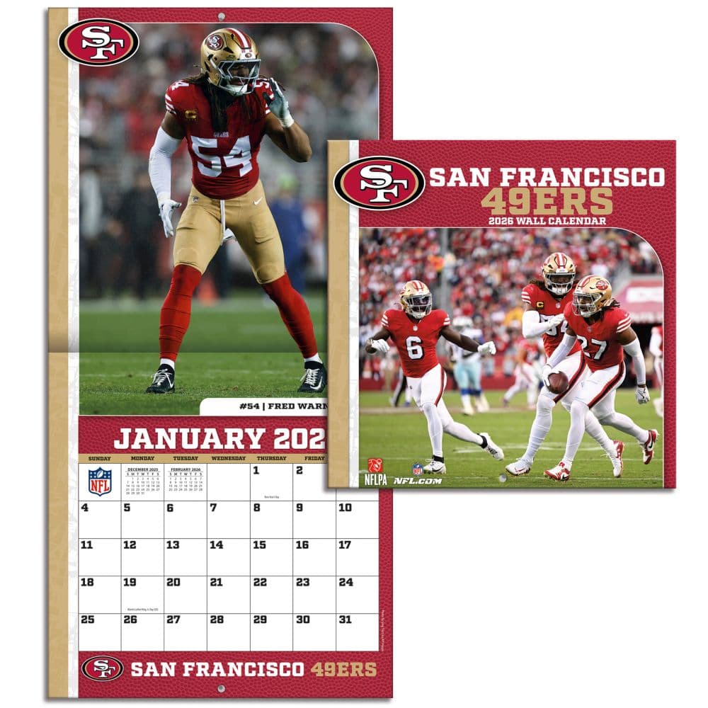 NFL San Francisco 49ers 2026 Mini Wall Calendar Fourth Alternate Image