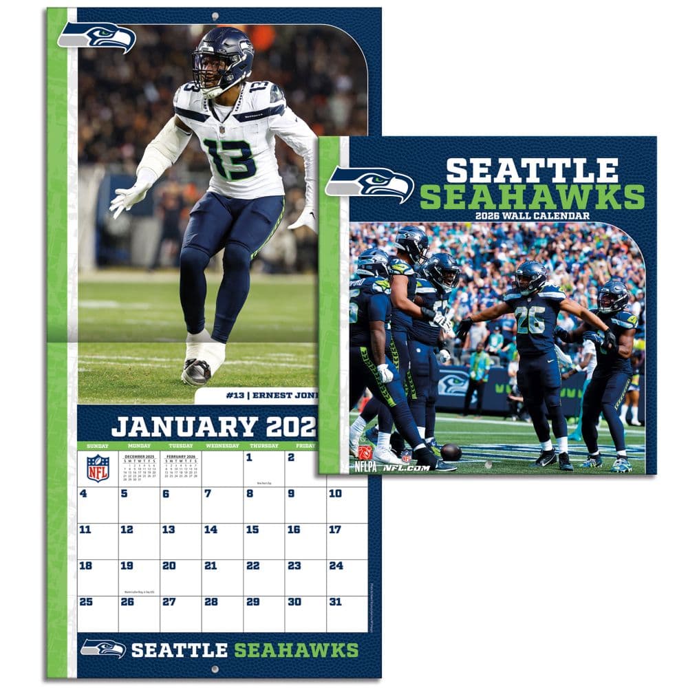 NFL Seattle Seahawks 2026 Mini Wall Calendar Fourth Alternate Image