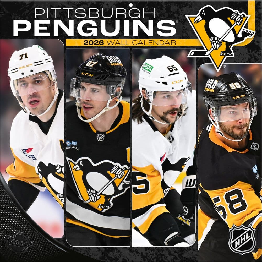 NHL Pittsburgh Penguins 2026 Mini Wall Calendar Main Product Image