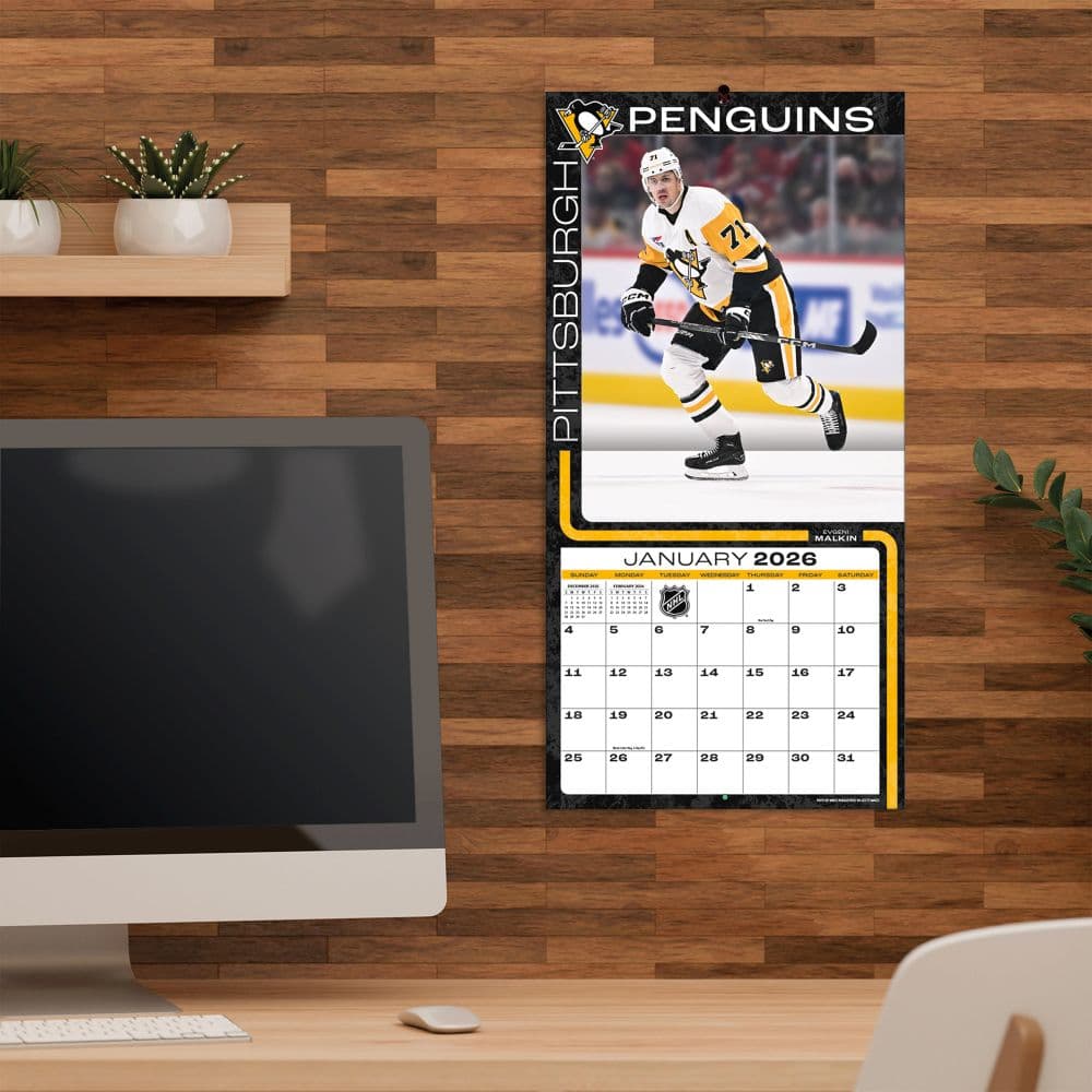 NHL Pittsburgh Penguins 2026 Mini Wall Calendar Fifth Alternate Image