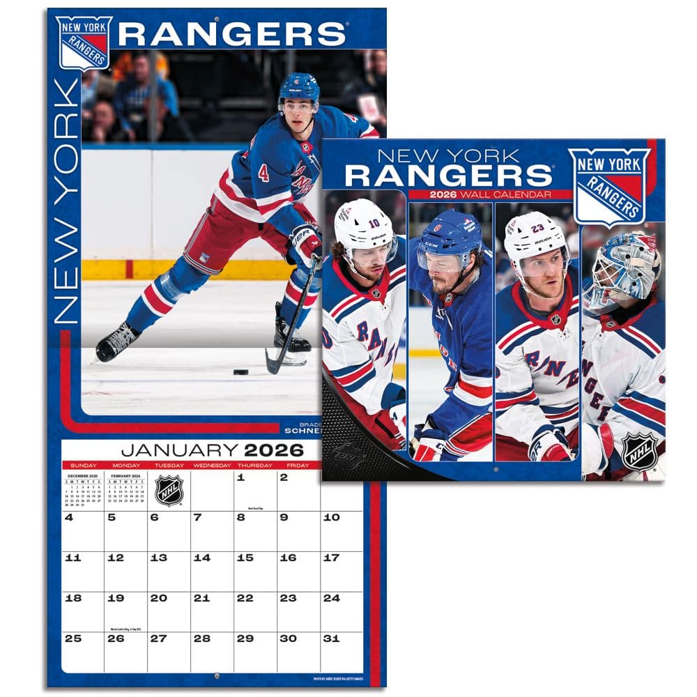 NHL New York Rangers 2026 Mini Wall Calendar Fourth Alternate Image