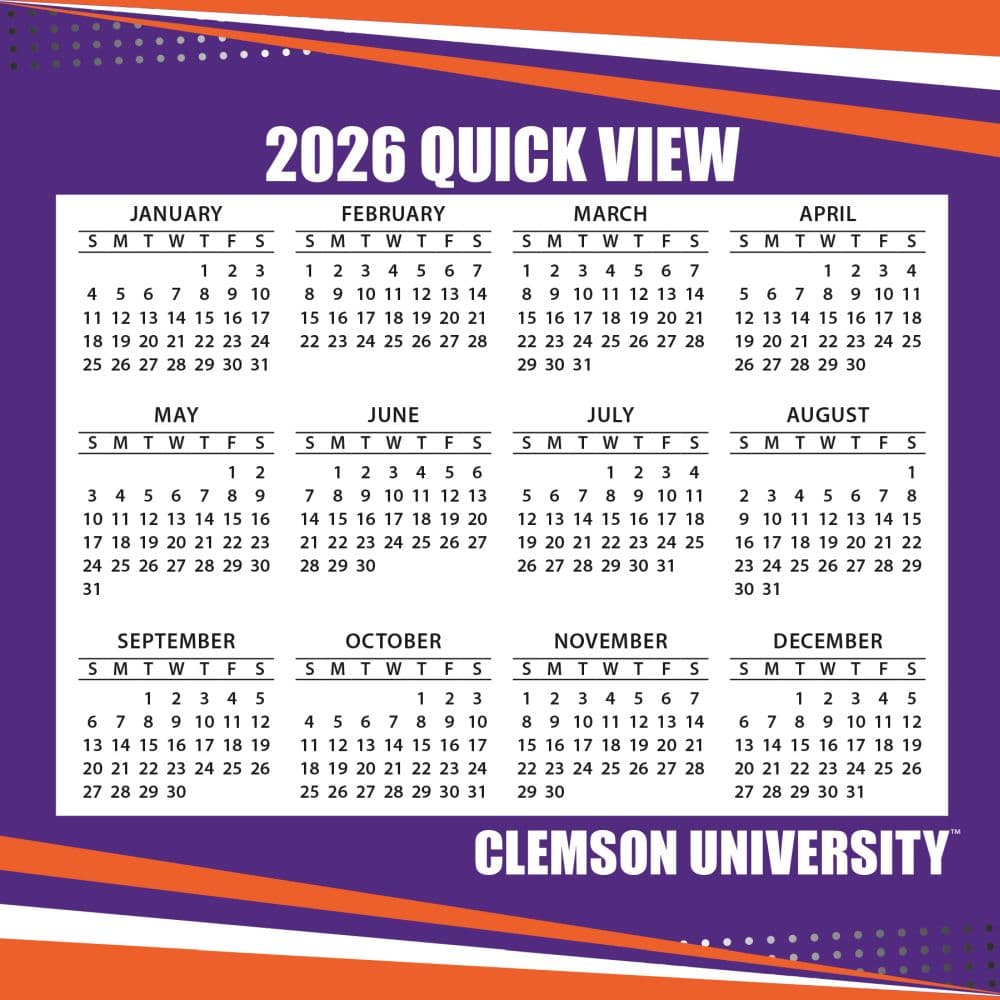 Clemson Tigers 2026 Desk Calendar - Calendars.com