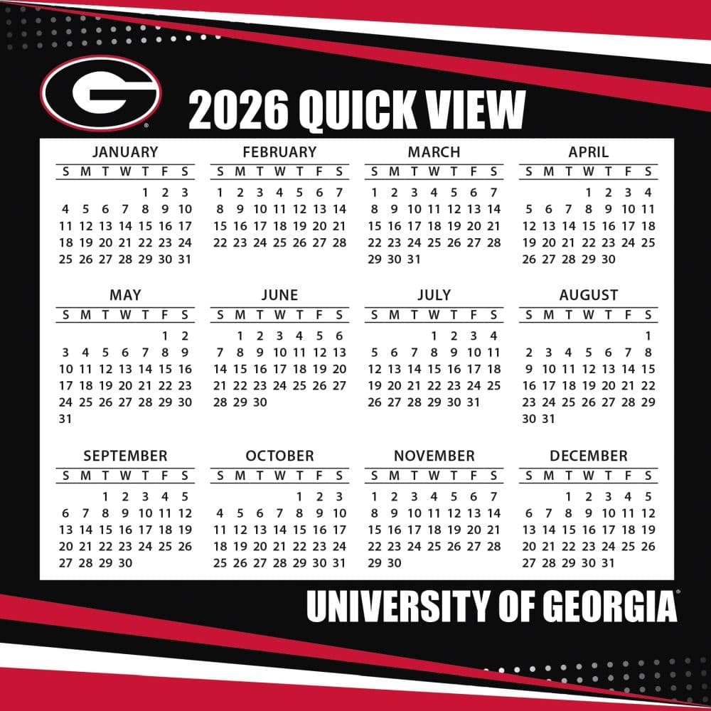 Georgia Bulldogs 2026 Desk Calendar - Calendars.com