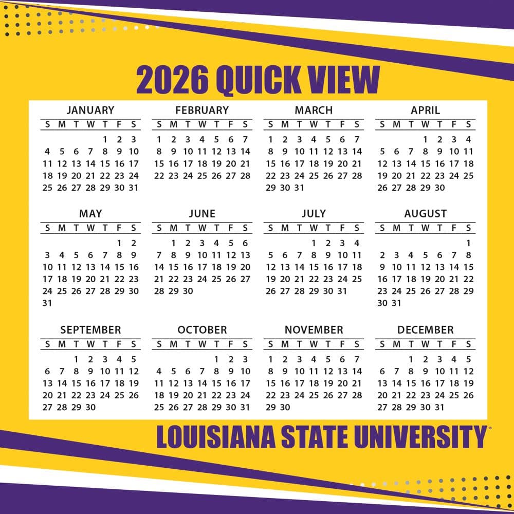 LSU Tigers 2026 Desk Calendar