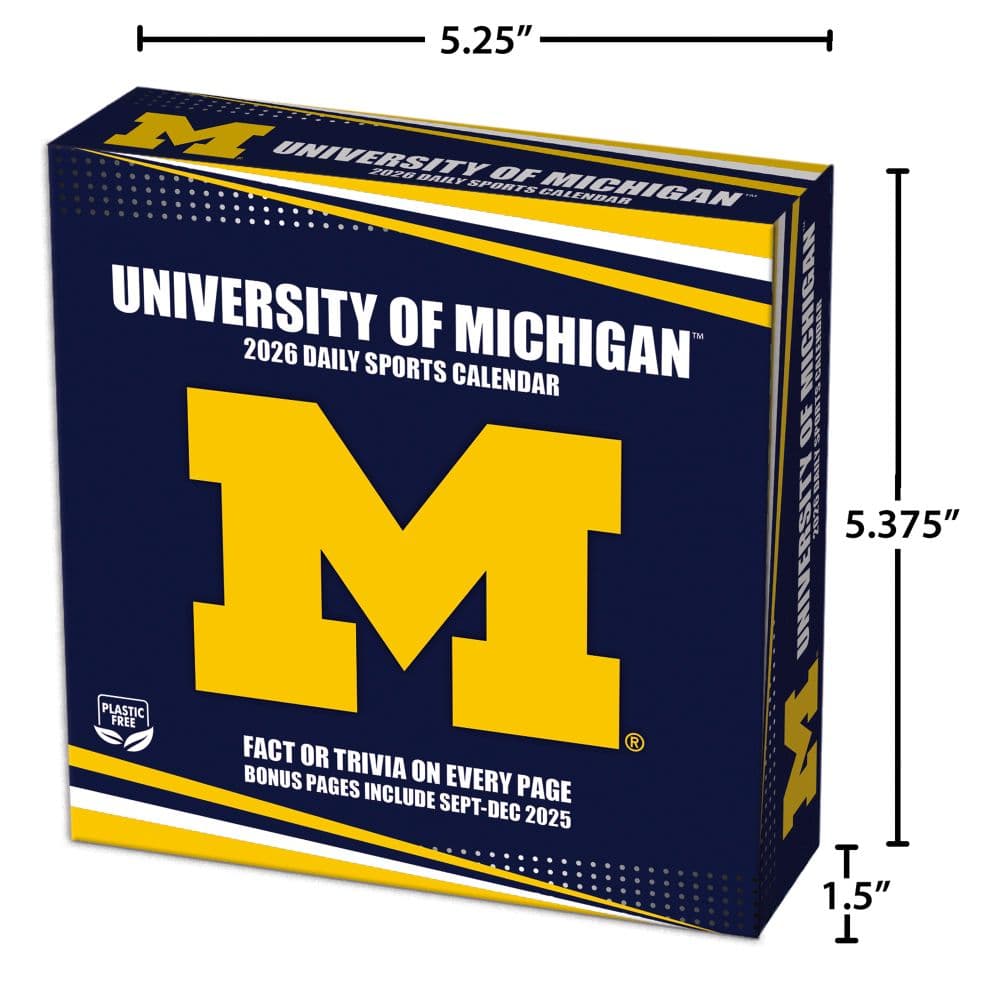 Michigan Wolverines 2026 Desk Calendar - Calendars.com