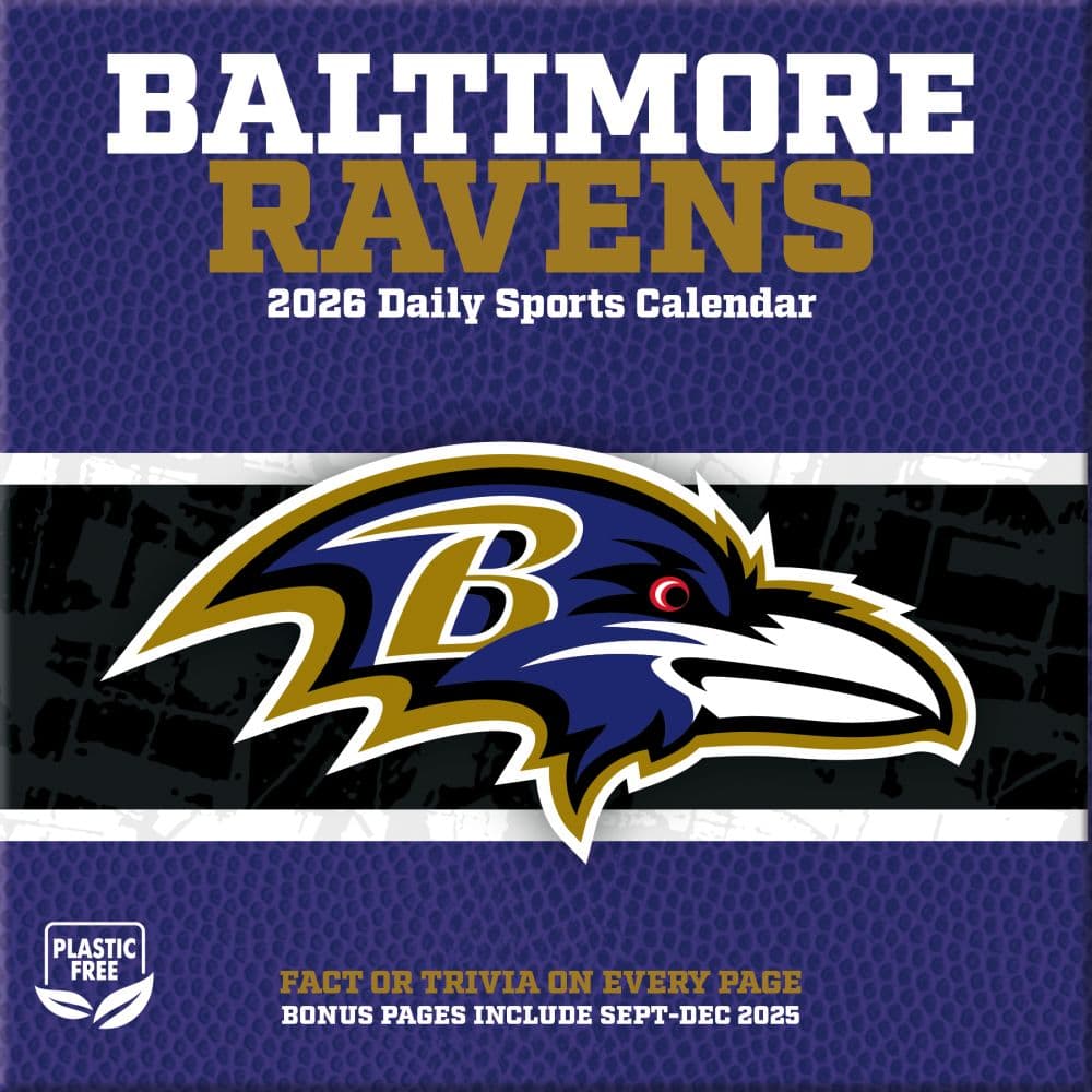 NFL Baltimore Ravens 2026 Desk Calendar First Alternate Image