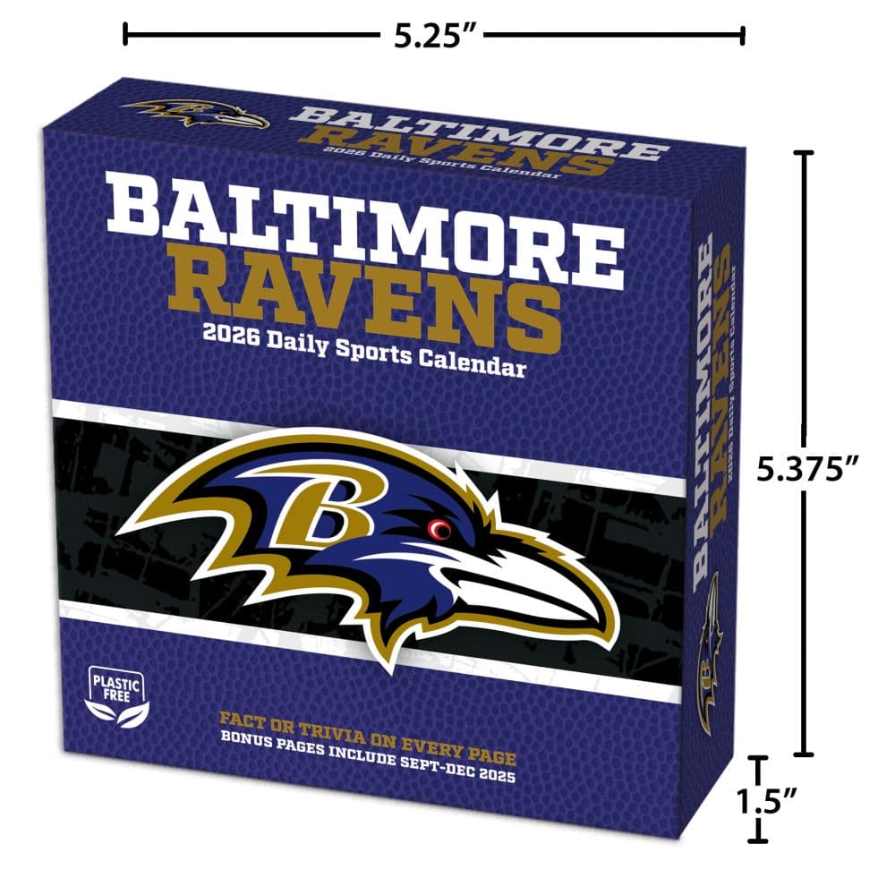 NFL Baltimore Ravens 2026 Desk Calendar Fifth Alternate Image