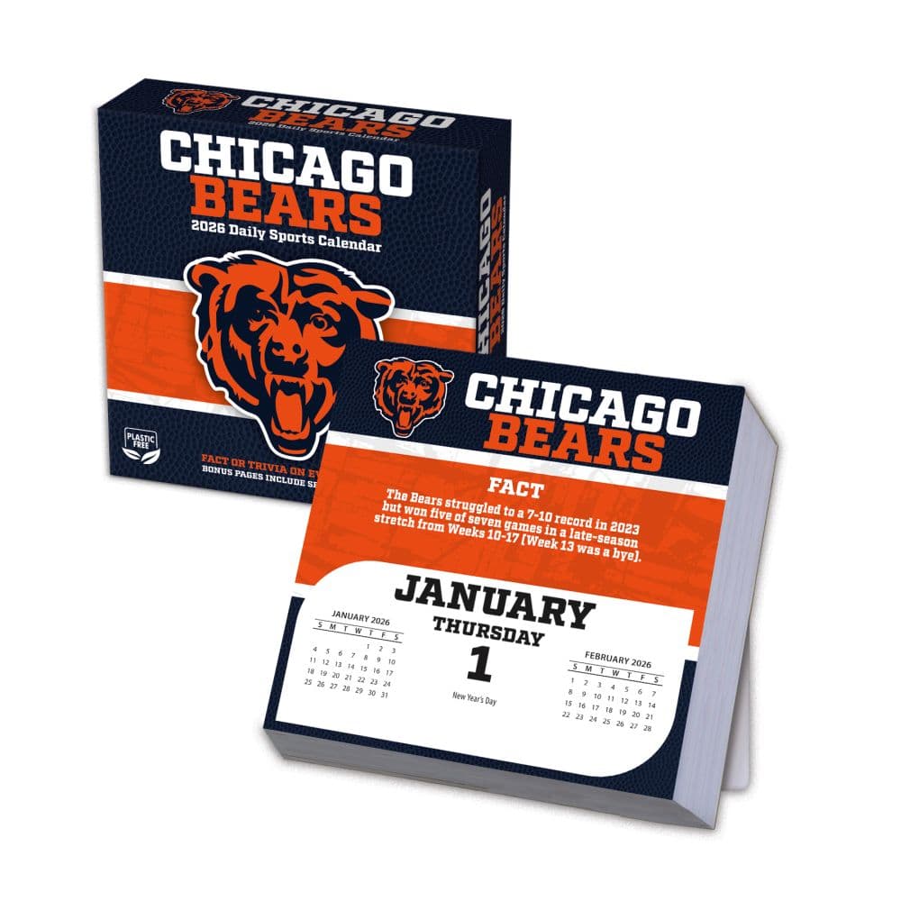NFL Chicago Bears 2026 Desk Calendar Main Product Image