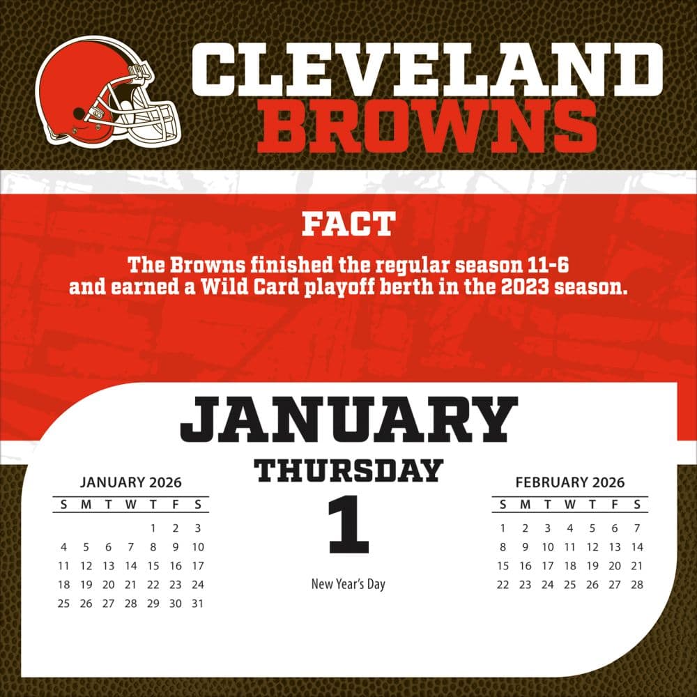 NFL Cleveland Browns 2026 Desk Calendar Second Alternate Image