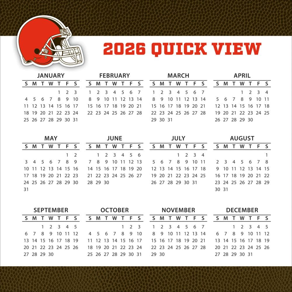 NFL Cleveland Browns 2026 Desk Calendar Fourth Alternate Image