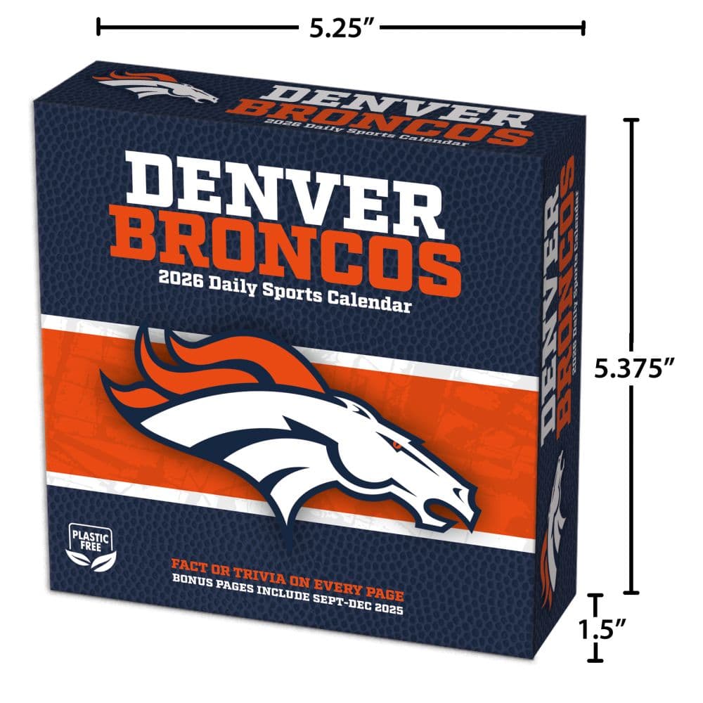 NFL Denver Broncos 2026 Desk Calendar Fourth Alternate Image