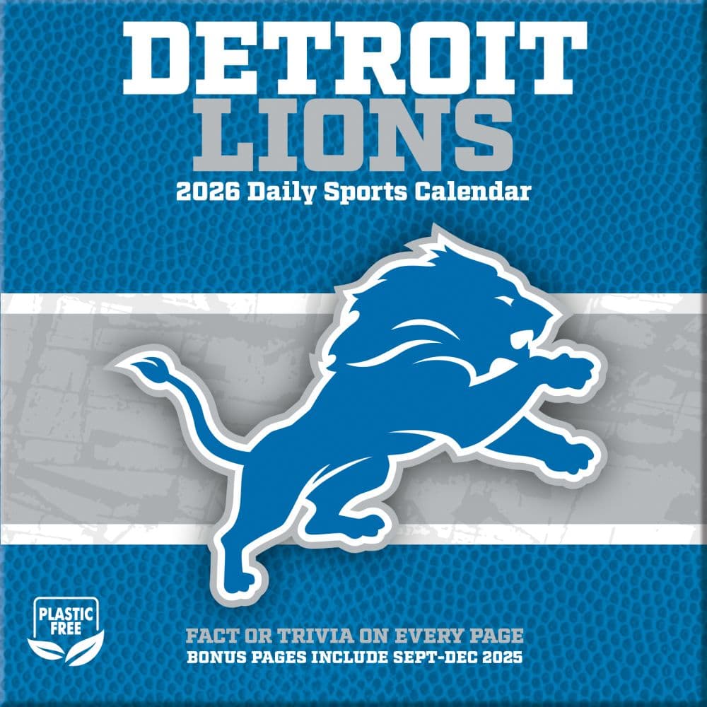 NFL Detroit Lions 2026 Desk Calendar First Alternate Image