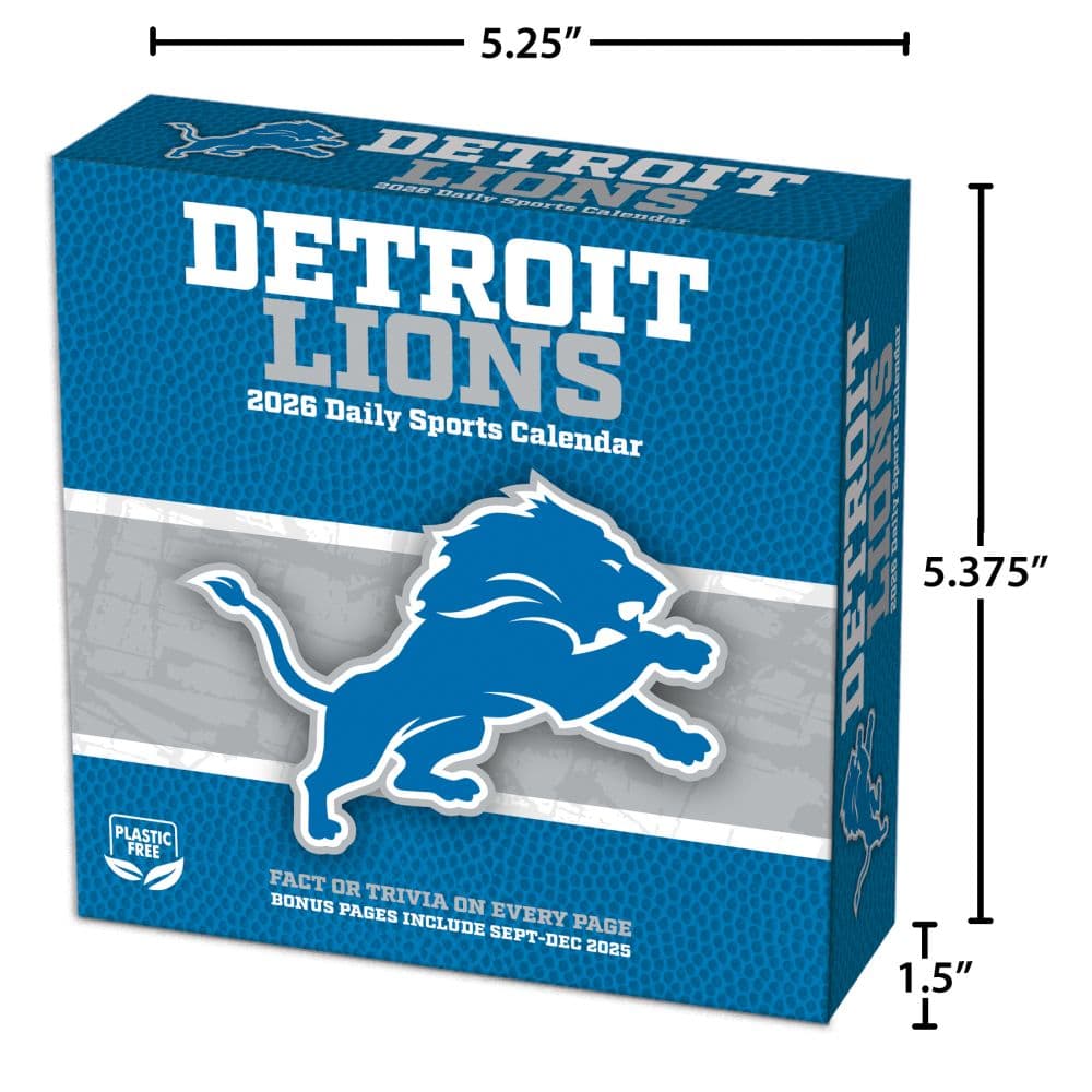 NFL Detroit Lions 2026 Desk Calendar Fifth Alternate Image