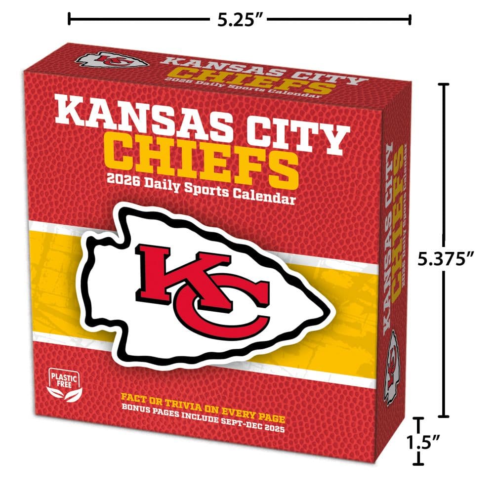 NFL Kansas City Chiefs 2026 Desk Calendar Fifth Alternate Image