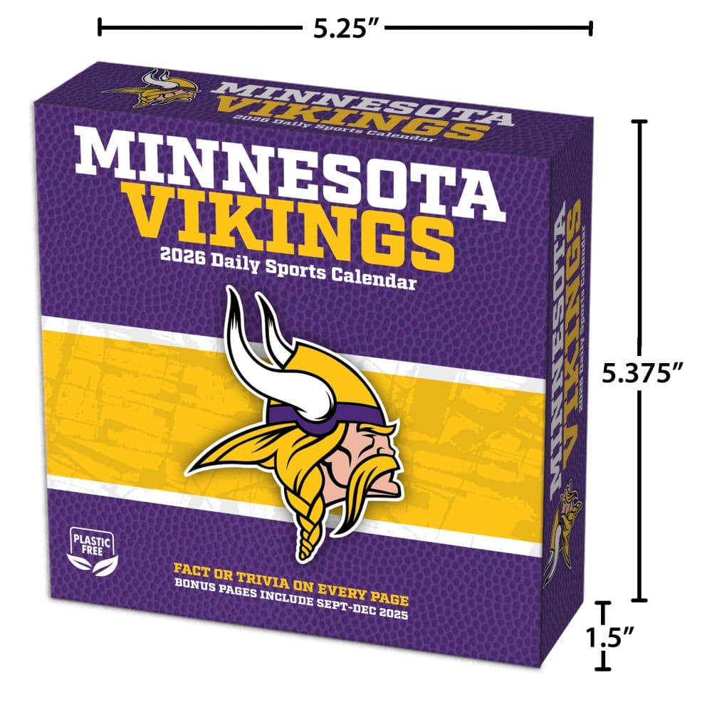 NFL Minnesota Vikings 2026 Desk Calendar Fifth Alternate Image
