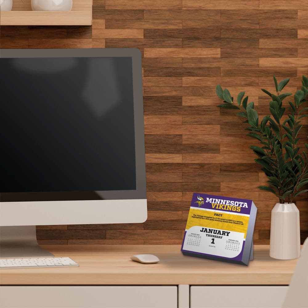 NFL Minnesota Vikings 2026 Desk Calendar Sixth Alternate Image