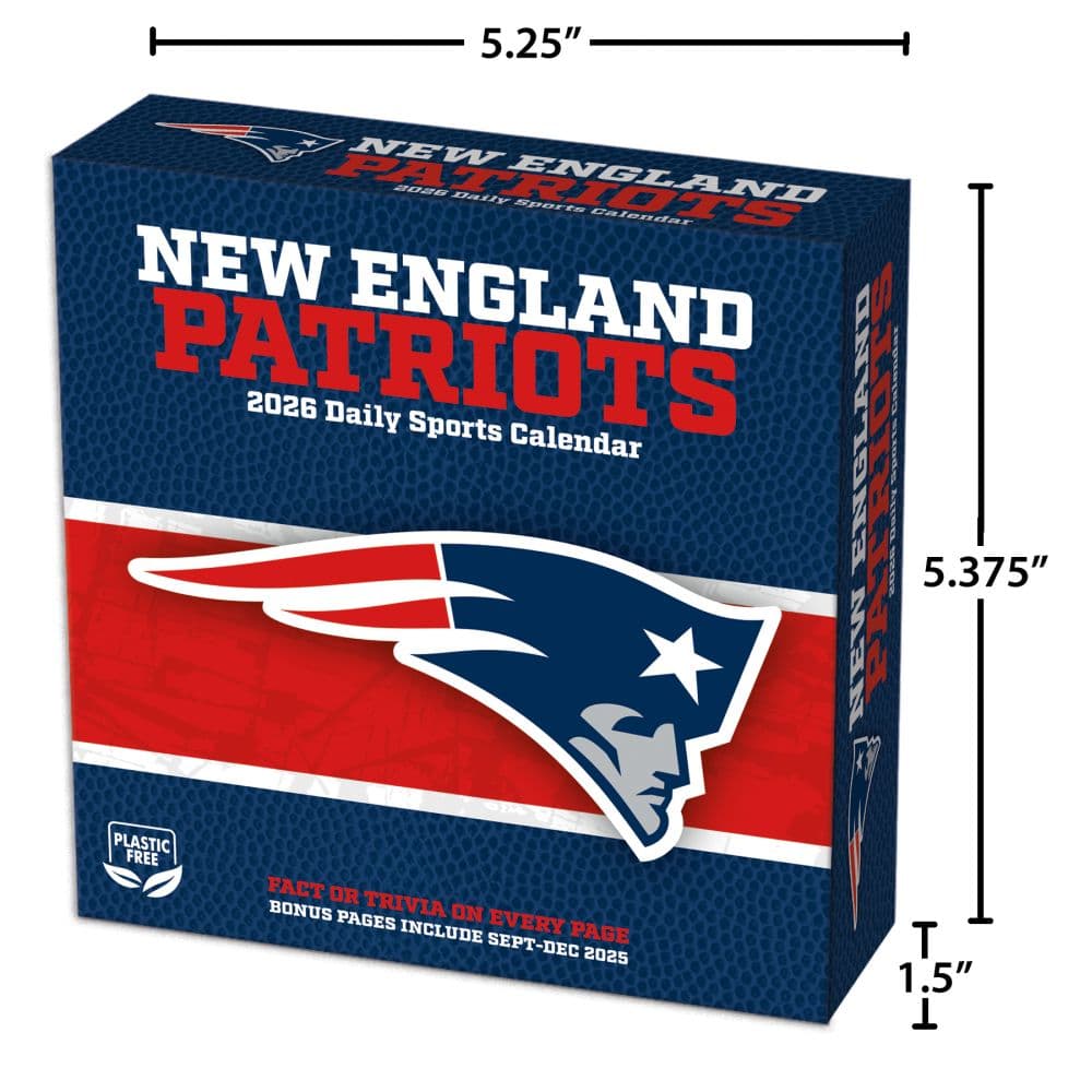 NFL New England Patriots 2026 Desk Calendar Fifth Alternate Image