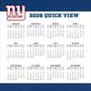 image NFL New York Giants 2026 Desk Calendar Fourth Alternate Image
